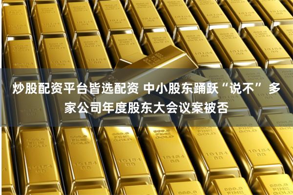 炒股配资平台皆选配资 中小股东踊跃“说不” 多家公司年度股东大会议案被否