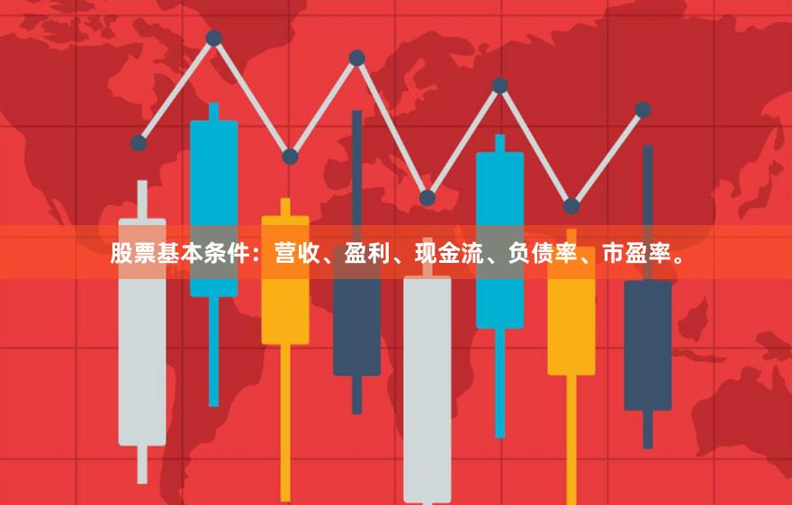 股票基本条件：营收、盈利、现金流、负债率、市盈率。